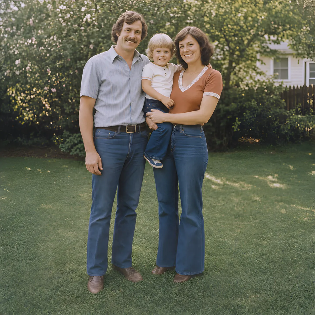 After restoration in the app: the same photo, clearer with less yellow cast
